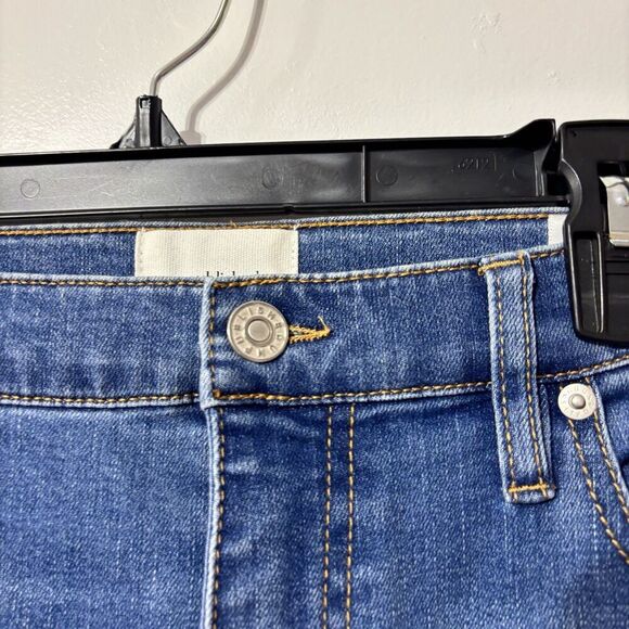 Anthropologie Unpublished Blue Jeans CHLOE High-Rise Slim Boot Women 32 - Picture 5 of 12